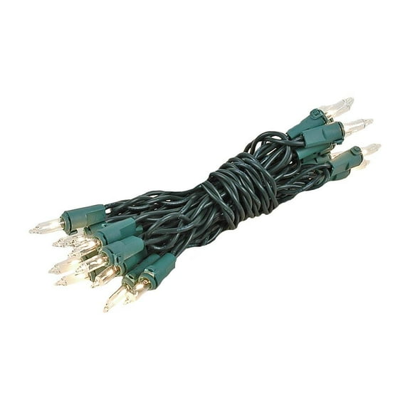 Novelty Lights Clear 20 Light Incandescent Craft Mini Christmas String Lights Green Wire 8.5 feet