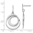 thumbnail image 4 of Sterling Silver Textured Post Dangle Earrings, 4 of 4