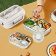 thumbnail image 4 of Bento en Acier Inoxydable pour Adultes et Enfants, 4/5 Compartiments, Étanche, Bento en Métal, Contenants à Collation pour Enfants, Réutilisables, Contenants à Collation Bento avec Couvercles, 4 of 4