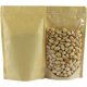 thumbnail image 1 of 50PCS Kraft Paper Stand Up Food Bags, Reusable Ziplock Seal Bags, Kraft Paper Food Storage Pouches, with Window, 12x20cm, 1 of 4