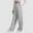Gray, variant on Plus Size Womens Solid Color Casual Loose Sports Pants And Sweatpants With Pocket