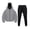Gray, variant on Balaclava Hoodie Zipper, Winter Hoodies for Men Double Layer Hooded Sweatshirt Fleece Zip Jacket with Sweatsuit Running Sport Pants Outfits for Men Dark Gray L(L)