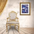 thumbnail image 3 of Wang, Melissa 12x14 Gold Ornate Wood Framed with Double Matting Museum Art Print Titled - Blue Mountains Abstract II, 3 of 4