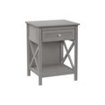 thumbnail image 3 of Monarch Specialties Accent Table, End, Side Table, 2 Tier, Bedroom, Nightstand, Lamp, Storage Drawer, Antique Grey Veneer, Transitional, 3 of 4