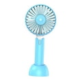 thumbnail image 1 of DOLITY Handheld Fan Compact Quiet Desk Fan with Base, 3 Speeds Mini Portable Fan Summer Blue, 1 of 9