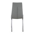 thumbnail image 5 of Milan Becker 5-piece Faux Leather and Metal Dining Set in Clear/Gray, 5 of 14