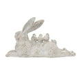 thumbnail image 6 of Creative Co-Op Decorative Resting Rabbit with Birds Figurine, Distressed White, 6 of 9