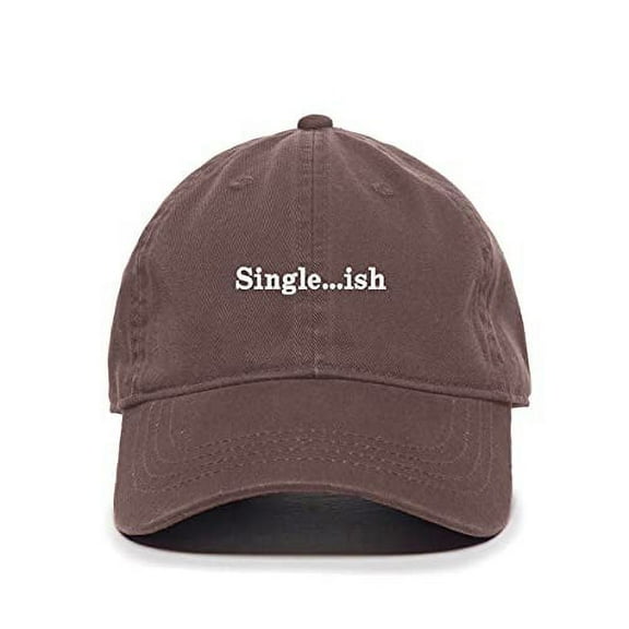 Tech Design Singleish Baseball Cap Embroidered Cotton Adjustable Dad Hat Brown