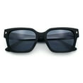 thumbnail image 2 of Mens Gentlemanly Urban Hipster Horn Rim Rectangle Plastic Sunglasses Matte Black, 2 of 8