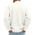 thumbnail image 5 of Quarter Zip Pullover Men Corduroy Sweatshirt Long Sleeve Stand Collar Golf Polo Shirt Lightweight Textured Sweater Top for Outdoor Wear, 5 of 6