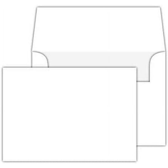 4" x 6" Heavyweight Blank White Note Cards with Envelopes, A4 Size Envelopes - 50 Cards and 50 Envelopes per Pack