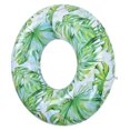 thumbnail image 2 of Inflatable Swimming Ring with Leaf Pattern Children Adult Swimming Float PVC Swim Ring for Summer Beach Party, 2 of 5