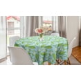 thumbnail image 1 of Rose Round Tablecloth, Pastel Colored Repetition of Romantic Flower Buds Design Garden Art, Circle Table Cloth Cover for Dining Room Kitchen Decor, 60", Baby Blue and Fern Green, by Ambesonne, 1 of 1