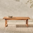 thumbnail image 3 of Pemberly Row Moderne Lamelle Arrière Extérieur en Bois Massif Table Basse - Naturel, 3 of 8