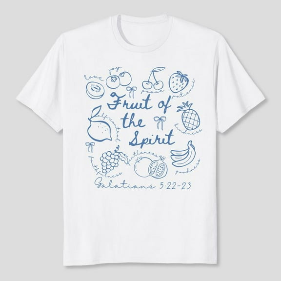 Fruit of the Spirit Shirt, Christian Shirt, Men's and Women's Graphic Tee 100% Cotton by TBun, Full Sizes S-5XL
