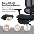 thumbnail image 3 of PUKNLY Ergonomic Office Chair with Footrest, High-back Computer Chair with Dynamic Lumbar Support, 2D Headrest & 4D Armrests, Sponge Cushion & Mesh Back, Home Office Chair for Adults, 3 of 9