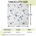 thumbnail image 2 of White Daisy Flower Pattern Square Fitted Tablecloth with Elastic Edge,Square Table Cover,Washable Elastic Table Cover for Home Kitchen Party Decor 36"x36", 2 of 6