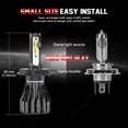 thumbnail image 5 of 9003 H4 H11 H9 LED Dual Beam Headlight Fog Light Bulbs 4x For Honda Ridgeline 06-14，CHUSYYRAY, 5 of 13