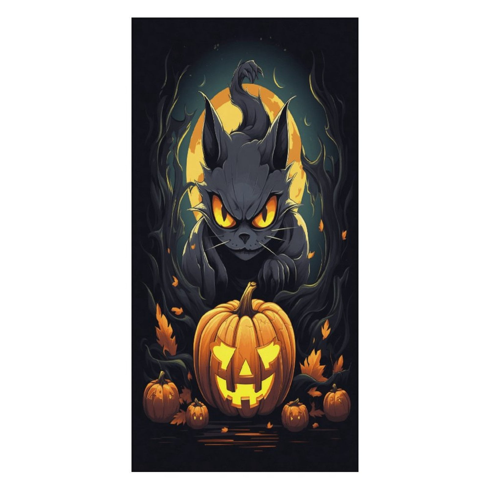 Halloween Scary Night Full Moon Beach Towel – with A Unique Design, Extra Large,XL (32”x 63”) for Kids & Adults