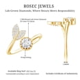 thumbnail image 6 of Rosec Jewels Lab Created Diamond Ring - Animal Inspired Fish Tail Wrap Ring - Ready to Gift, 10K Yellow Gold, US 4.50, 6 of 7