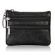 thumbnail image 4 of Monedero de cuero para mujer y hombre, tarjetero, cartera de mano con doble cremallera, bolso de cambio pequeño, 4 of 5