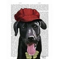 thumbnail image 3 of Fab Funky 15x18 Black Modern Framed Museum Art Print Titled - Black Labrador With Red Cap, 3 of 5