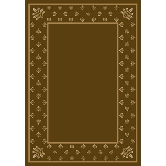 Milliken Brown Bordered Area Rug Adonis Nutmeg II - Aprx 7' 8" x 10' 9"