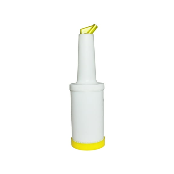 Excellante 2-piece, 1 quart store and pour-white with yellow cap, comes in each