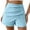 Sky Blue, variant on Sngxgn Womens Shorts Comfy Summer Drawstring High Waist Cotton Shorts for Women Trendy(Coffee,M)