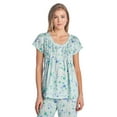 thumbnail image 3 of Casual Nights Women's Short Sleeve Lace Dot Capri Pajama Set, 3 of 4