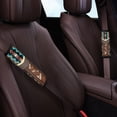 thumbnail image 3 of Chririnla Geometric Cowhide Car Seat Belt Pads 2 Pack, Seat Belt Shoulder Pad Polyester Non-Slip Breathable for Sedans SUV Auto, 3 of 8