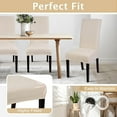thumbnail image 6 of Jacquard Dining Room Chair Covers Set of 4, Stretch Kitchen Chair Covers Washable Parsons Chair Slipcover Removable Dining Chair Protectors for Hotel,Ceremony(Beige), 6 of 6