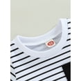 thumbnail image 5 of Wassery Baby Boys Clothes Short Sleeve Crew Neck Striped T-shirt with Elastic Waist Shorts 6 12 18 24 Months Infant Boys Summer Casual Outfit Sets, 5 of 8