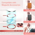 thumbnail image 5 of Entronix Transparent Phone Case for Apple iPhone 12 Pro Max Clear Magnetic Case, [Yellow Resistant] Slim Fit Shockproof Transparent Crystal Clear Magnetic Case for Apple iPhone 12 Pro Max, Red, 5 of 6