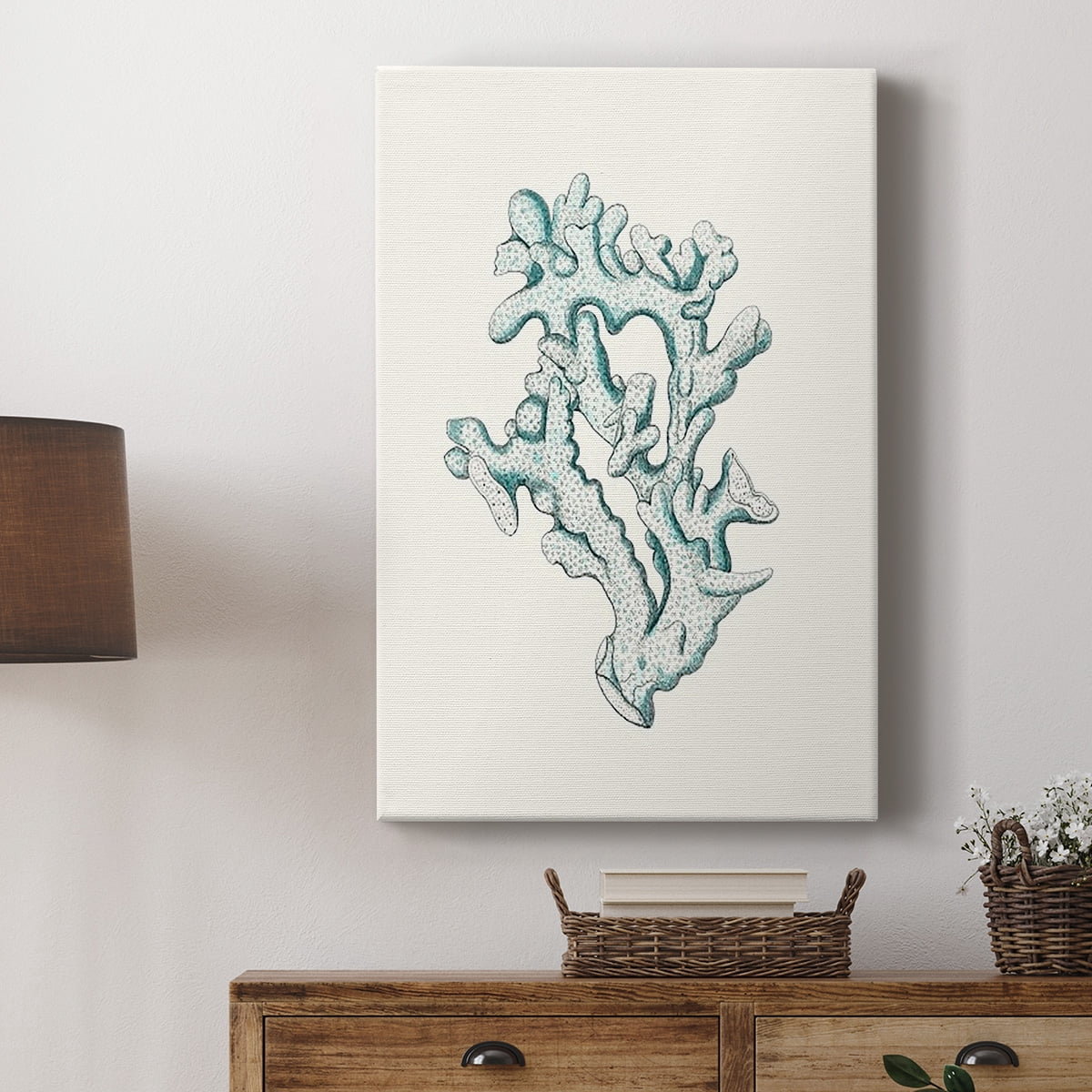 Antique Coastal Coral IV Premium Gallery Wrapped Canvas - Ready to Hang