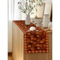 thumbnail image 5 of Table Runner 72 Inches Long for Kitchen Dining, Orange Maple Leaves Fall Dresser Scarf Farmhouse, Dining Table Decorations for Wedding/Parties, Thanksgiving Orange Buffalo Plaid 14 x 72 In, 5 of 9