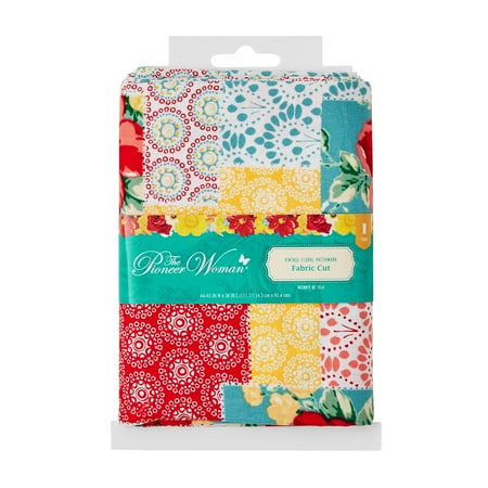The Pioneer Woman 44" x 1 Yard Cotton Vintage Floral Patchwork Fabric Precut, Multicolor