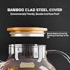 thumbnail image 4 of 1L glass carafe, glass teapot with lid, for iced tea, wine, coffee, milk and juice, microwave and electric stovetop safe, 4 of 5