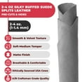 thumbnail image 3 of ELW Premium Suede Cowhide 2-4 oz 1-1.6mm - Soft Full Grain Pre-Cut Side Leather - 2-4 SQ FT 4 PCS,Light Grey - USA Made Silky Buffed Suede Fabric Leather for Car Upholstery, Garments, Furniture, 3 of 9
