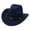 Navy, variant on Children'S Hat Leopard Print Stripped Casual Wide Brim Cowboy Hat Denim Cap Stage Performances Stylish Cowgirl Fashionable Cap(Grey,One Size)