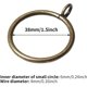 thumbnail image 2 of Paquete de 30 anillos de cortina negros de 38 mm con ojales para barra de cortina, ventana, cortinas de ducha (bronce), 2 of 5