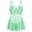 Light Green, variant on Lingerie Set for Women Sexy Babydoll Chemise Nighty Lace Mesh Teddy V Neck Sleepwear