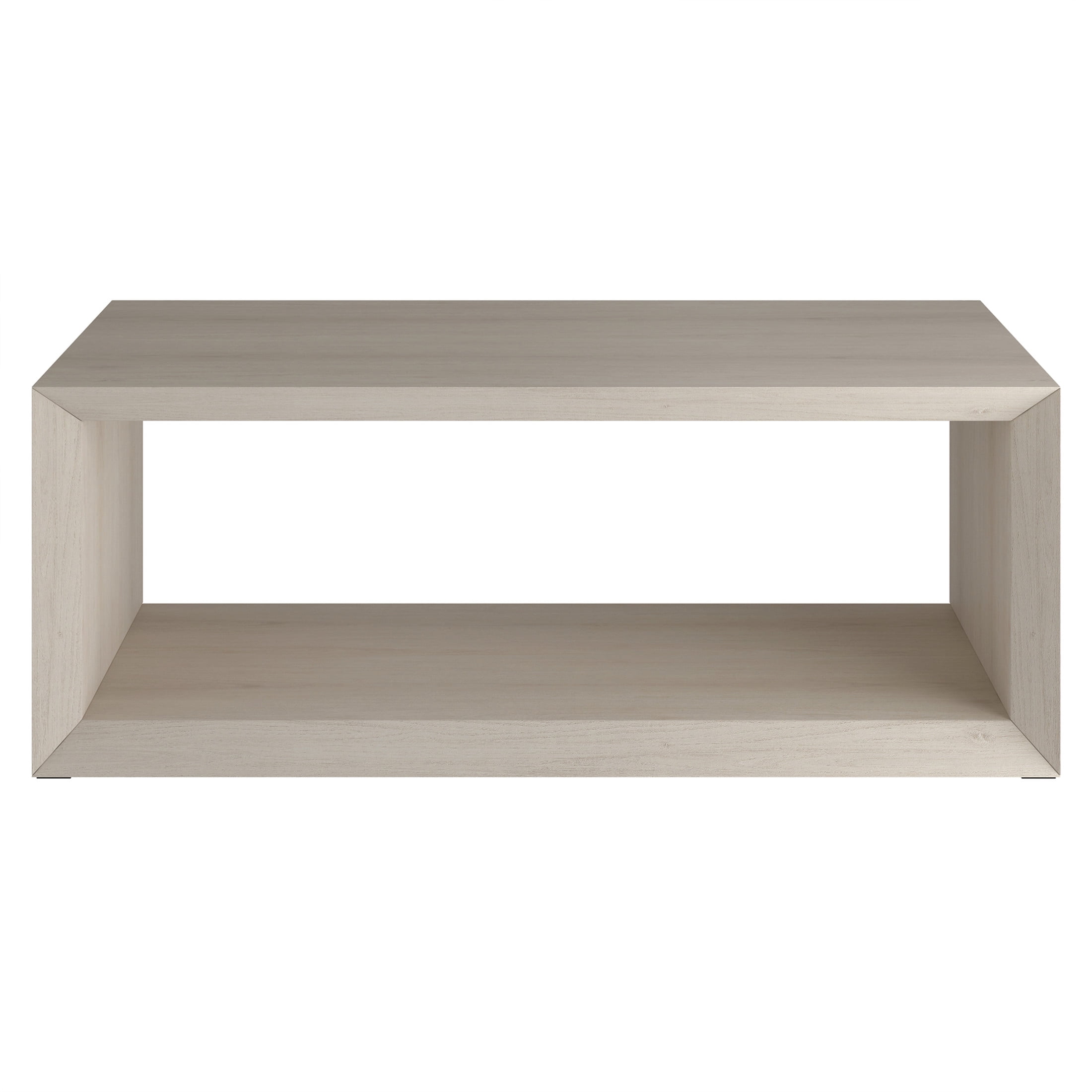 Evelyn&Zoe Osmond 48" Wide Rectangular Coffee Table, Alder White
