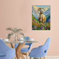 thumbnail image 2 of FCXZI Goat Flowers Mountains Wall Art Canvas Prints Home Decor 12x16in, 2 of 5