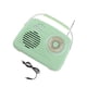 thumbnail image 5 of Radio portátil de material ABS con asa, diseño retro ligero para cocina. Verde, 5 of 9
