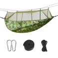 thumbnail image 5 of (600 lbs) Load Single & Double Camping Hammock with Net Portable Parachute Nylon Hammock for Hiking Backpacking Survival Travel Beach Backyard, 5 of 8