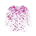 thumbnail image 3 of Riecok Girls Graphic Hoodie Sweatshirt 3/4 Sleeve Crew Neck Casual Fit Device Loose Comfy Soft Trendy Clothes Winter&nbsp;Clothes Older Children Pullover Multicolor 11 T, 3 of 4