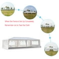 thumbnail image 4 of 10x 20' Four Sides Outdoor Canopy Rain-Proof Sunscreen Parking Shed Camping Tent Waterproof Wedding Party Awning, 4 of 13