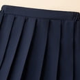 thumbnail image 4 of HAYIMI Child Girls Outfit Sets Solid Color School Dress Elegant Back Zipper Knee Length Outfit For Classroom Daily Wear Lapel Shirts With Bowtie Clothes Sets , Navy, 4 of 8