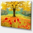 thumbnail image 2 of Beautiful Autumn Yellow Tree - Floral Canvas Art Print, 2 of 3